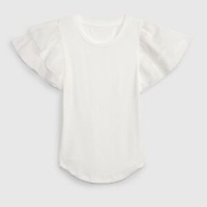 GAP - Rib Tee Ruffle Sleeve - XXS